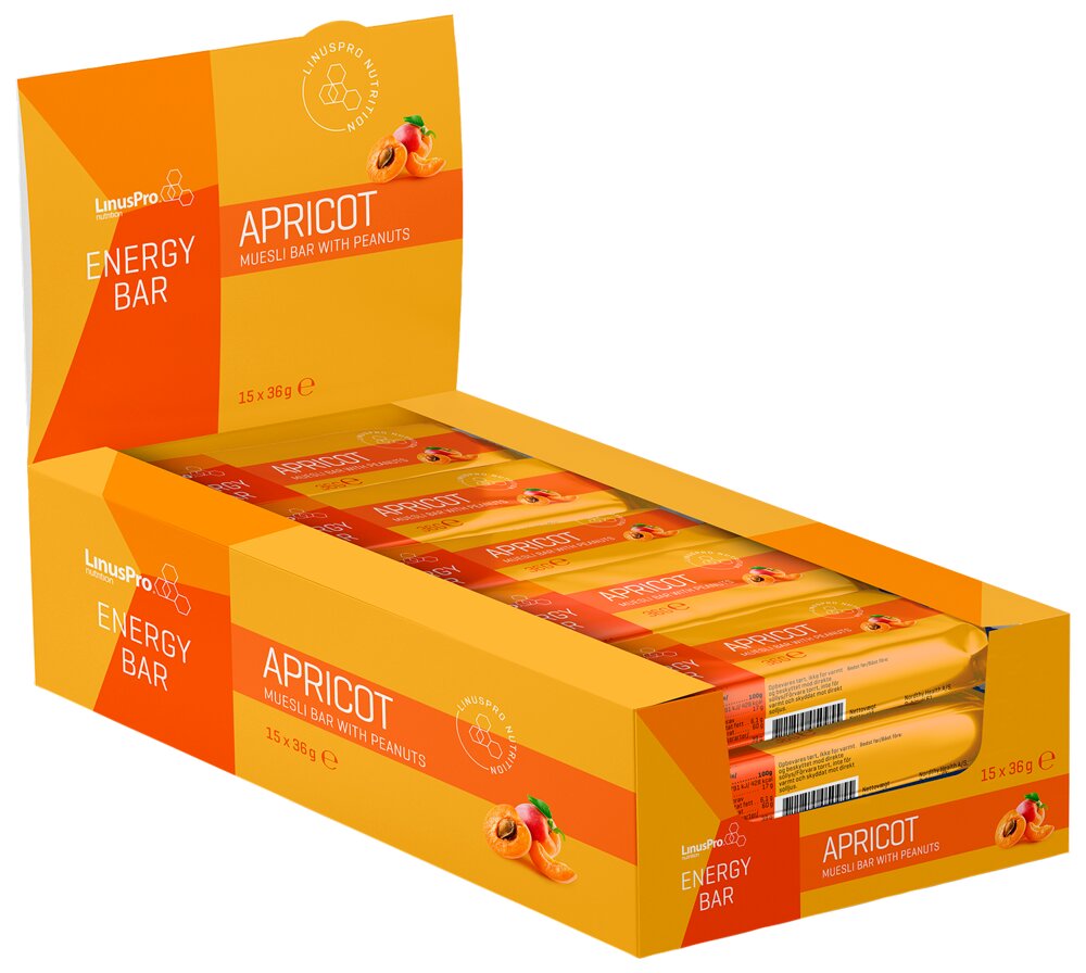 LinusPro Energy Bar 15 x 36 g - Apricot