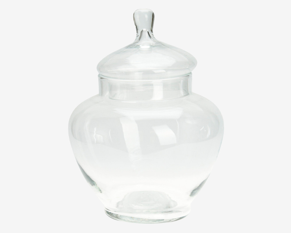Opbevaringskrukke Med Låg Glas H.31,5 cm 