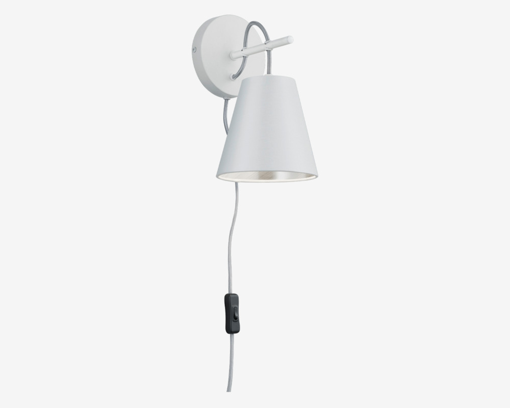 Væglampe Andreus Hvid/Sølv Ø.15 cm 