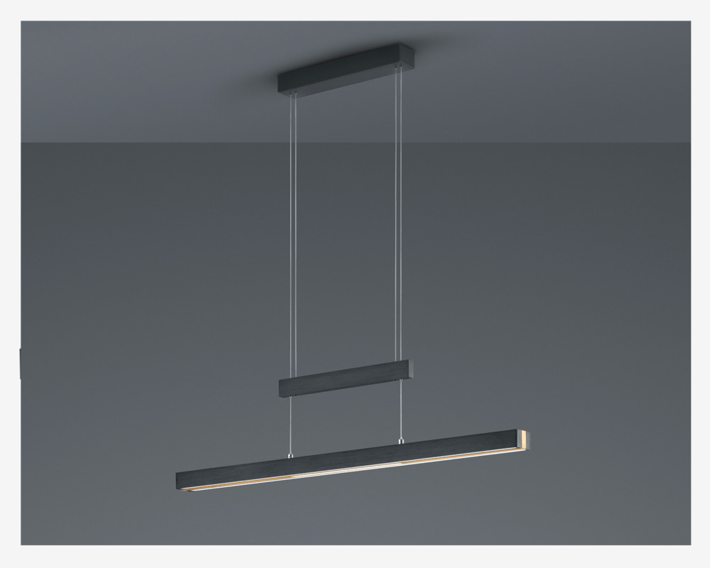 Loftlampe Trajan Sort/Messing L.150 cm 