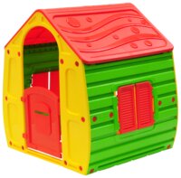 Legehus 90 x 102 x 109 cm - gul, grøn, rød