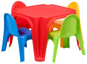 Bord med 4 stolar för barn