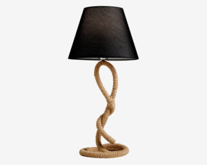 Bordlampe Rope Sort H.68 cm 