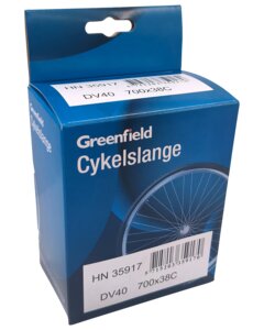 Greenfield Cykelslange DV40 700x38C