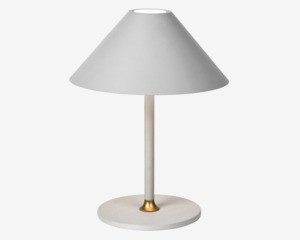 Bordlampe Hygge grå H. 25 cm