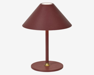 Bordlampe Hygge rødbrun H. 25 cm
