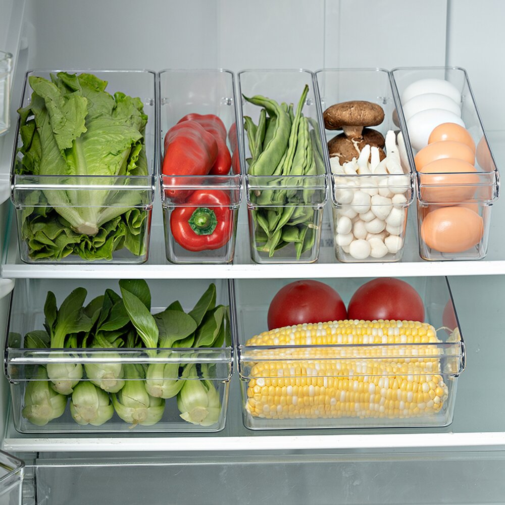 Opbevaringsboks til køleskab lang - lille