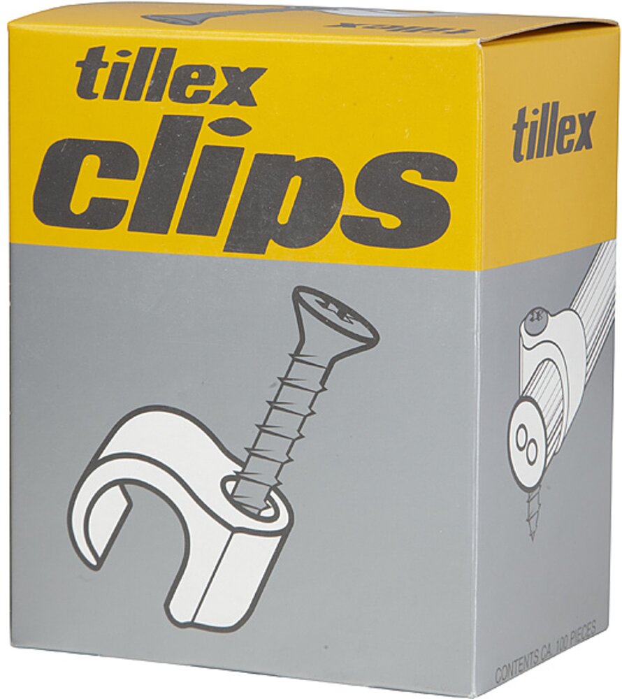 Tillex Skrueclips 10-14 mm - hvid