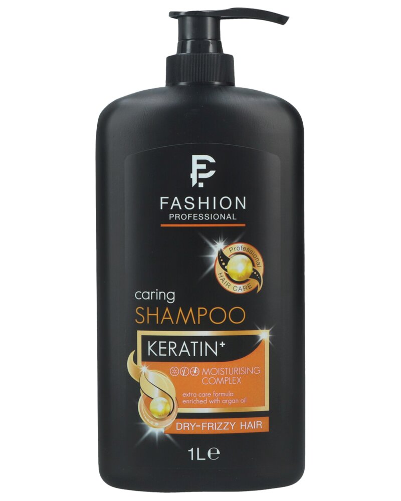 Shampoo med keratin+ 1 L - til tørt og kruset hår