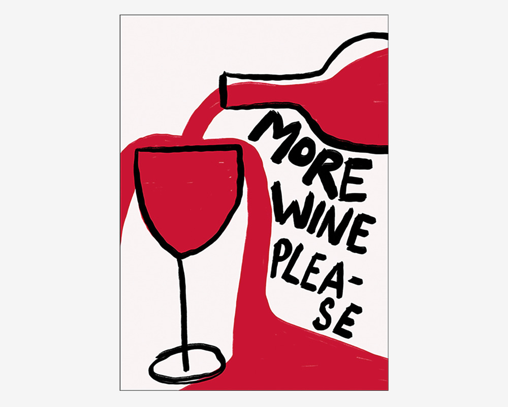 Plakat More Wine Please 