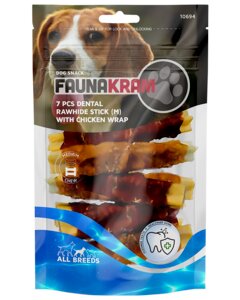 Faunakram Hundesnack Dentalsticks kylling 180 g