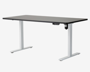 Hæve-Sænkebord 80x160 cm Hvid/Sort
