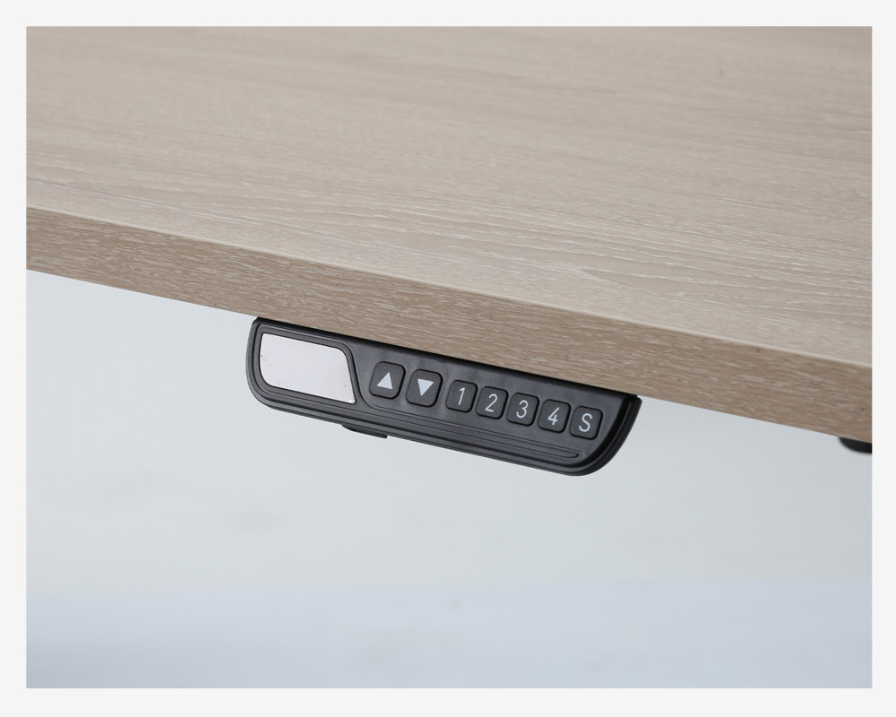 Hæve-Sænkebord 80x160 cm Hvid/Eg