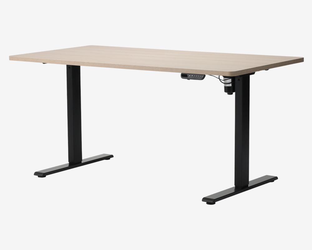 Hæve-Sænkebord 80x160 cm Eg/Sort