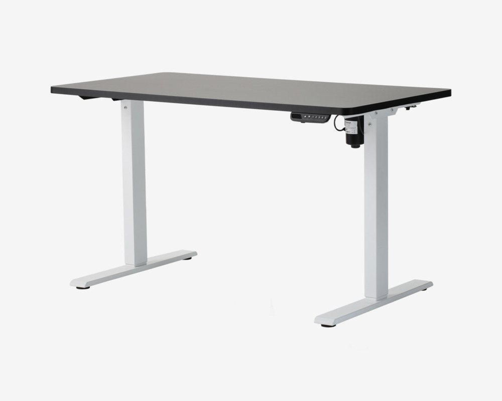 Hæve-Sænkebord 70x130 cm Hvid/Sort