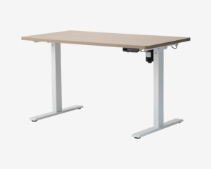 Hæve-Sænkebord 70x130 cm Hvid/Eg
