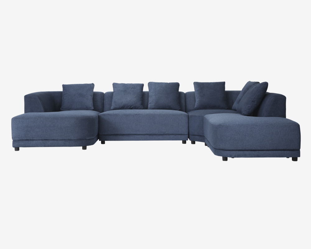 Sofa U-Shape Højre Blå