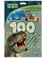 Aktivitetshæfte 100 stickers - dinosaurer