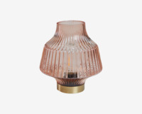 Bordlampe LED Glas Rose 10x15 cm 
