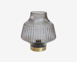 Bordlampe LED Glas Grå 10x15 cm 